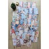 Mona Craftist 67 Adet Eskitme Vintage Çiçek Temalı Scrapbook Kağıt Seti Bullet Journal Dekupaj Kağıdı