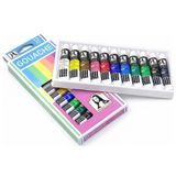 Mona Lisa 12 Renk Guaj Tüp Boya Seti – 12x12 ml Profesyonel Guaj Boya Tüp Set – Tuval, Ahşap, Taş, Seramik ve Hobi Boyama İçin Yoğun Pigmentli Sanat Boyası