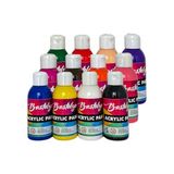 MONA LISA akrilik boya seti. Her biri 12 renk 110 ml. Çocuklar için boyalar. Tuval, dökme, kağıt, ahşap, karton, taş, metal, seramik, Paskalya yumurtaları için opak boyalar. Çok amaçlı boya seti 12 x 110 ml