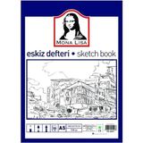Mona Lisa Eskiz Defteri A-5 Dokulu Kağıt Kara Kalem Çalışma Defteri 50 Yaprak 120 gr 14,8X21 cm 1 Adet Südor - Krem - Standart - A5