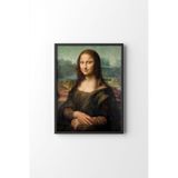 Mona Lisa - Leonardo Da Vinci - Siyah Çerçeve, Siyah, 50 x 70