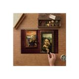 Mona Lisa ve Çığlık Tablosu Komik Karikatürü Tasarımı 240 Parça Ahşap Puzzle Ahşap Kutuda MPY50146