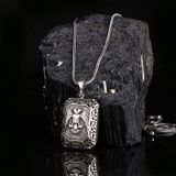Mona Roza Çift Başlı Selçuklu Kartalı Motifli 925 Ayar Gümüş Kolye
