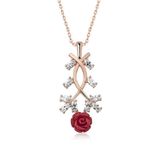 Mona Roza Gül Tasarımlı Rose 925 Ayar Gümüş Kolye