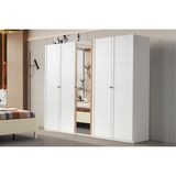 Mona White 5 Kapılı Gardırop - Beyaz