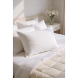 Mona Yatak Doğal Kapok Kumaşlı Yastık 50X70 cm – Terletmeyen, Boncuk Silikon Dolgu, Fermuarlı - 50 x 70 cm - Beyaz