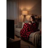 Mona Yatak Sıcak Tutan Tv Battaniyesi Kırmızı 140X200 cm Pamuk Polyester Yumuşak Doku - 140 x 200 cm