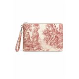 MONAAR Toile de Jouy Clutch Portföy Çanta Tablet Uyumlu
