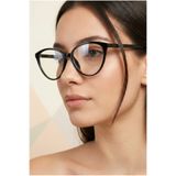 MONAL EYEWEAR KADIN MİNYON YÜZLER İÇİN TATLI KÜÇÜK BLUEBLOCK SİYAH GÖZLÜK DERECELİ CAM TAKILABİLİR