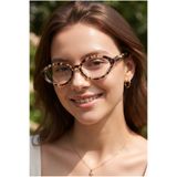 MONAL EYEWEAR Kadın Oval Mavi Işık Korumalı Ekran Gözlük Camlar Optik Uyumlu Saplarda Fark Yaratan Detaylar Dikkat Çek Bakışları Yansıt