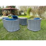 Monalin Home Garden Comfort 5 Kişilik Rattan El Örgüsü Bahçe & Balkon & Teras Lüks Oturma Grubu Minderli & Camlı & Masalı Oturma Takımı