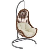 Monalin Home Garden Roma Rattan El Örgüsü Balkon Teras Bahçe Salıncağı - Kahverengi