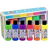 Monalisa Akrilik Boya 6 Renk x 70 ml Neon Fosforlu Renkler