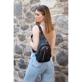 Monalisa HomeNewish Çapraz Göğüs Ve Omuz Çantası BodyBag Siyah (Boy:30cm En:16cm)
