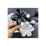 Monalisa Kadın İnci, Siyah 9Cm Büyük Boy Lotus Mandal Toka Set