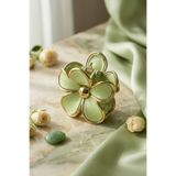 monalisatoka Lüks Seri 9 cm Daisy Papatya Mandal Toka - Gold Varaklı Tasarım