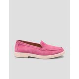 MonaMae %100 Hakiki Deri Pembe Süet Kadın Loafer