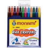 Monami Crayon Mum Boya 12 Renk - Çok Renkli