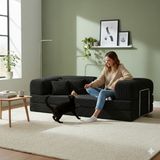 MONAMI Dechome 180 x 90 Midinest Kanepe | Yatakli Koltuğu | Fitilli Kadife Yıkanır | Orginal Sünger|modern Kanepe - Antrasit
