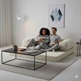 MONAMI Dechome Mininest 160×80 Modüler 2 Kişilik Koltuk | Yatak Olabilen Tasarım | Çıkarılabilir ve Yıkanabilir Kılıf | Küçük Alanlar Için - Krem