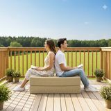 MONAMI Dechome Yeny Modüler Puf 100X100 | Fitilli Kadife | 36 cm Yükseklik | Orta Sert Sünger | Yıkanabilir & Silinebilir Kılıf | Çökme Yapmaz | Roll Pack - Bej