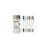 Monami Live Color Su Bazlı Çift Uçlu Fosforlu Kalem Seti Grey Mood 6 Renk