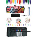 Monami Plus Pen 3000 x 12 Colores Renkli Desen Rulo Bez Kalemlik 24 Bölmeli + Kalem Kutusu