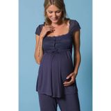 Monamise Hamile Lohusa Pijama Takımı, Lacivert, L Beden