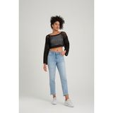 Monanora Siyah Crop Delikli Triko Kazak Siyah Crop Delikli Triko Kazak - Standart