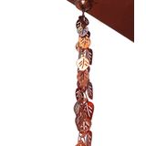 Monarch Rain Chains 10006 Saf Bakır Basamaklı Yapraklar Yağmur Zinciri, 8-1/2 Metre Uzunluğunda Oluk için Yedek İniş Ağzı, 8,5 Ft