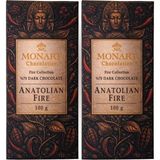 Monart Bitter Acı Biberli Kutu Çikolata 2X(100GR) %70 Kakao Lezzeti ile Anadolu'nun Ateşi - 1 Adet