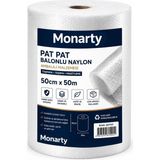 Monarty Balonlu Naylon Ambalaj Malzemesi, Şeffaf, 50 cm x 50 M, Taşınma ve Paketleme Için Koruyucu Hava Kabarcıklı Rulo 50 cm - 41 Delft Blue