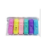 Monarty I Love DIY Mottolu Mini Fosforlu İşaretleme Kalemi Seti, 6 Adet kalem, Çok Renkli, Fermuarlı Çanta ile, 6'lı set