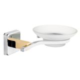 Monavit A10302 Ivory Banyo Ayna Önü Altın Pirinç Cam Sabunluk