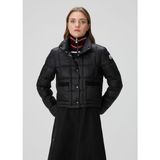 Moncler Jarcieu Siyah Crop Puffer Mont - 4