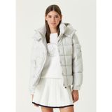 Moncler Maya Beyaz Kapüşonlu Puff Mont - 4