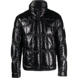 Moncler Parlak Kumaş Erkek Mont - Siyah - 2XL