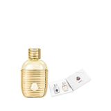 Moncler Pour Femme Sunrise Edp 100 Ml + İkili Deneme Seti Pour Homme & Pour Femme 7.5 Ml Tanışma Boyu Parfüm Seti - Altın