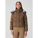 Moncler Quierzy Kahverengi Desenli Puffer Mont - 0