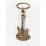 Moncuk design Antik Bronz Gitar Figürlü Metal Anahtarlık – Müziğin Özgür Ruhu ve Zamansız Stil