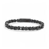 Moncuk Design Kilit Mekanizmalı Siyah Kral Zincir Bileklik 6Mm 3351CZB1D93