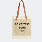Moncvas Jüt Günlük Seyahat Omuz Çantası( Dont Text Your Ex) - Açık Kahverengi