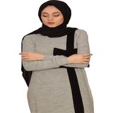 Moncy Butik Cepli Elbise 3001-4 Gri - Standart