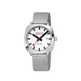 Mondaine Grand Cushion Msl.3961b.sm Metalik Gri Çelik Erkek Kol Saati - Gümüş