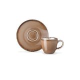 Monde 2 Kişilik Kahve Fincanı Takımı - Pudra - 90 ml