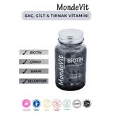 MondeVit Hair Vitamin 60 Tablet–biotin 5000 Mcg,çinko,selenyum,bakır–saç Dökülmesine Karşı Vitamin