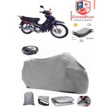 Mondial 110 Ft Branda Gri Arka Çanta Uyumlu(Topcase) Motosiket Brandası Motor Örtüsü Çadır Su Geçirmez Motosiklet Kılıfı Motor Brandası,lastikli,taşıma Torbalı