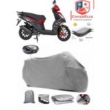 Mondial 125 Mash Branda Gri Arka Çanta Uyumlu(Topcase) Motosiket Brandası Motor Örtüsü Çadır Su Geçirmez Motosiklet Kılıfı Motor Brandası,lastikli,taşıma Torbalı