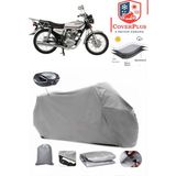 Mondial 150 Masti Branda Gri Arka Çanta Uyumlu(Topcase) Motosiket Brandası Motor Örtüsü Çadır Su Geçirmez Motosiklet Kılıfı Motor Brandası,lastikli,taşıma Torbalı