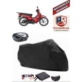 Mondial 50 Sfc Branda Siyah Arka Çanta Uyumlu(Topcase) Motosiket Brandası Motor Örtüsü Çadır Su Geçirmez Motosiklet Kılıfı Motor Brandası,lastikli,taşıma Torbalı